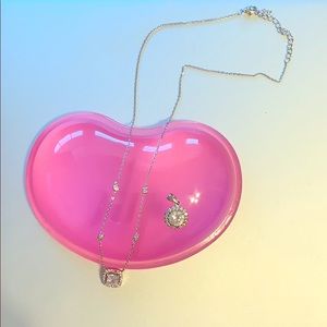 🤍Cubic zirconia necklace (+free charm!)🤍